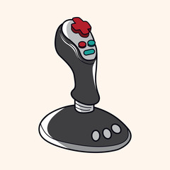 Computer-related equipment joysticks theme elements