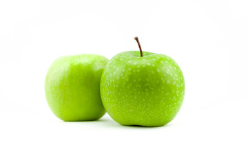 Fresh green apple isolated on white background