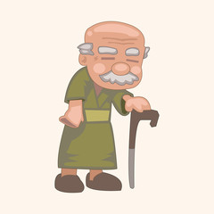 Fototapeta premium grandfather theme elements