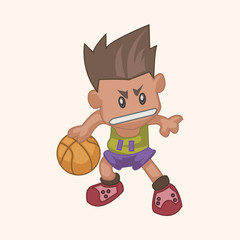 basketball player theme elements