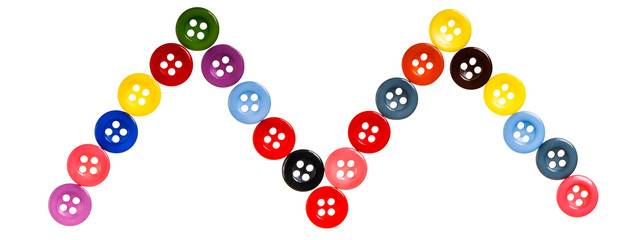 alphabet from button