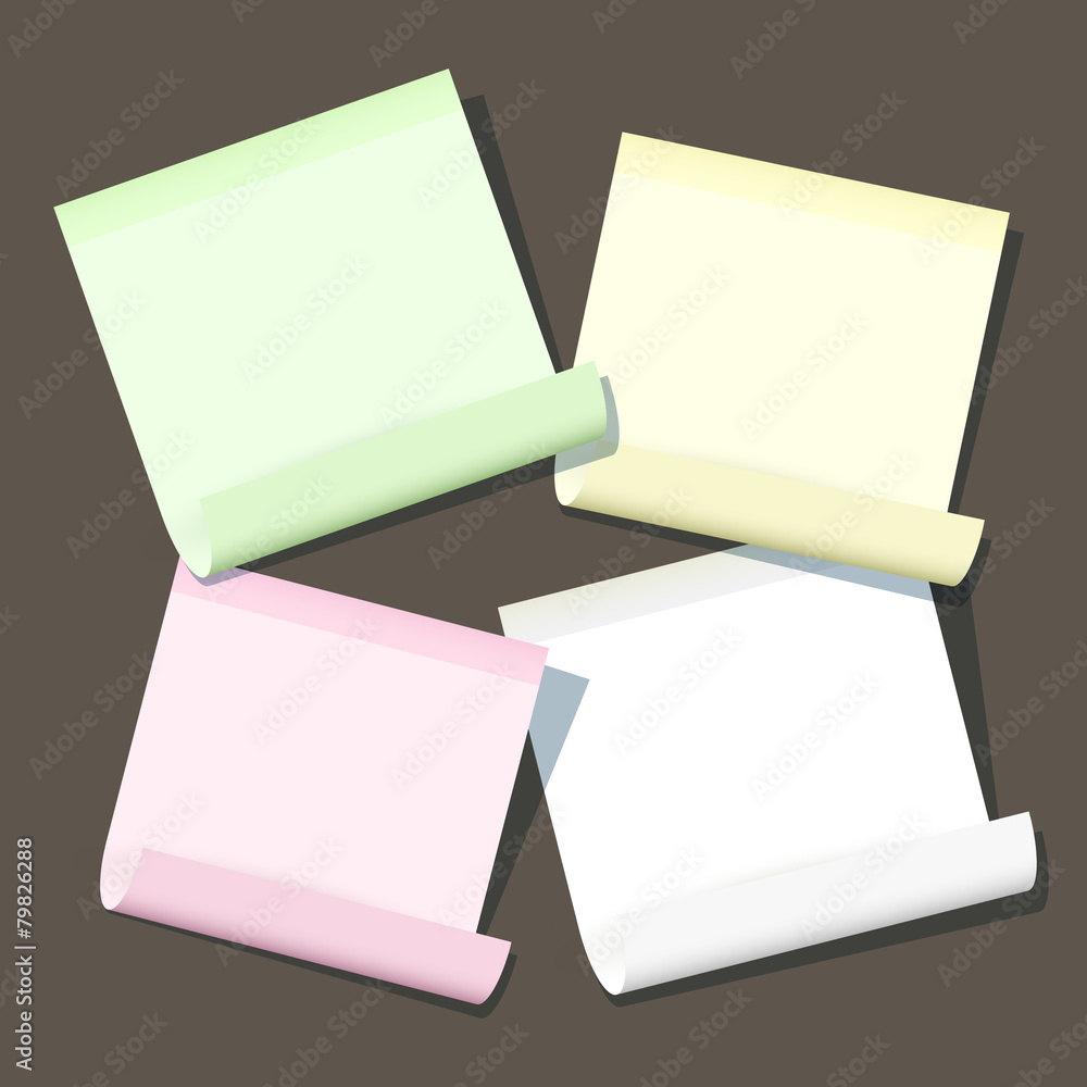 Poster empty vector paper sheets