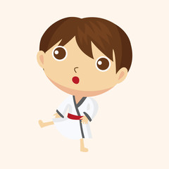 Taekwondo theme elements