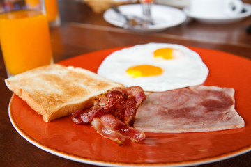 Bacon egg breakfast
