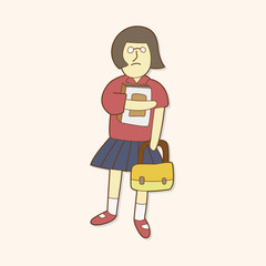student cartoon theme elements