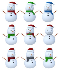 Snowman Set 3D
