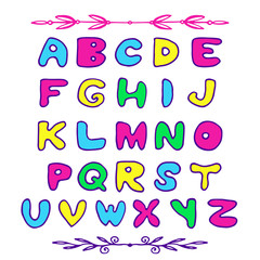 Doodle vector ABC letters. Hand drawn font for your design.