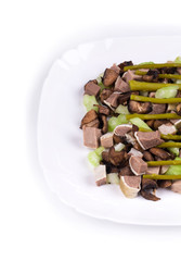 Delicious salad with beef tongue