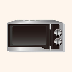 Obraz premium Home appliances theme microwave elements