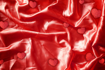 Red fabric silk for background