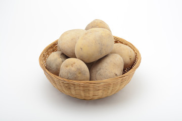 Fototapeta na wymiar Patatas en una cesta