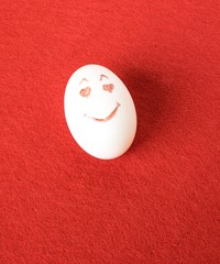 Eggs, smiling