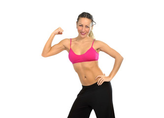 Fototapeta premium young sexy woman sport posing seductive in fitness concept