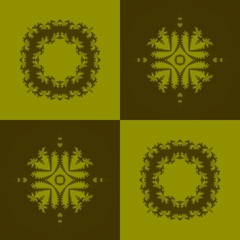 Abstract fractal seamless regular mosaic pattern