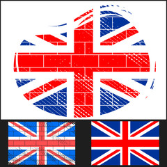 Shabby flag of Great Britain