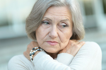 woman on the background of autumn