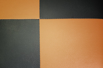 Closeup texture of brown and black leather for background