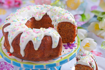 Carrot cakewith walnut and almond