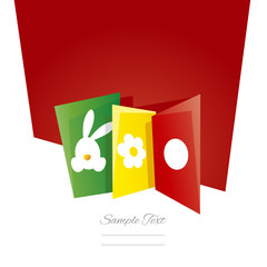 Easter cards red background