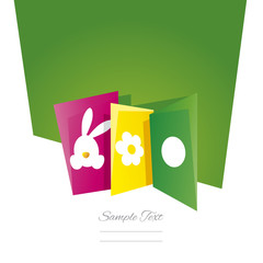 Easter cards green background