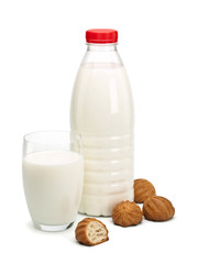 Milk and soft doughnuts