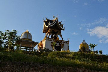 Bell tower in a rural Thai temple, Northern Thailand