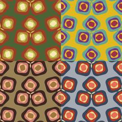 Set of seamless backgrounds with rectangles