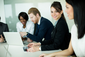 Fototapeta premium Young people in the office