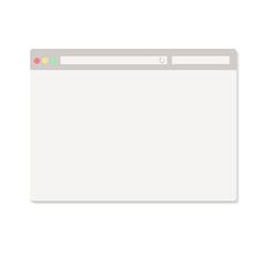 Simple browser window on white