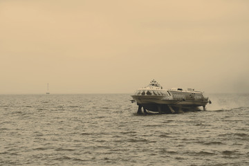 Fototapeta na wymiar Hydrofoil, boat
