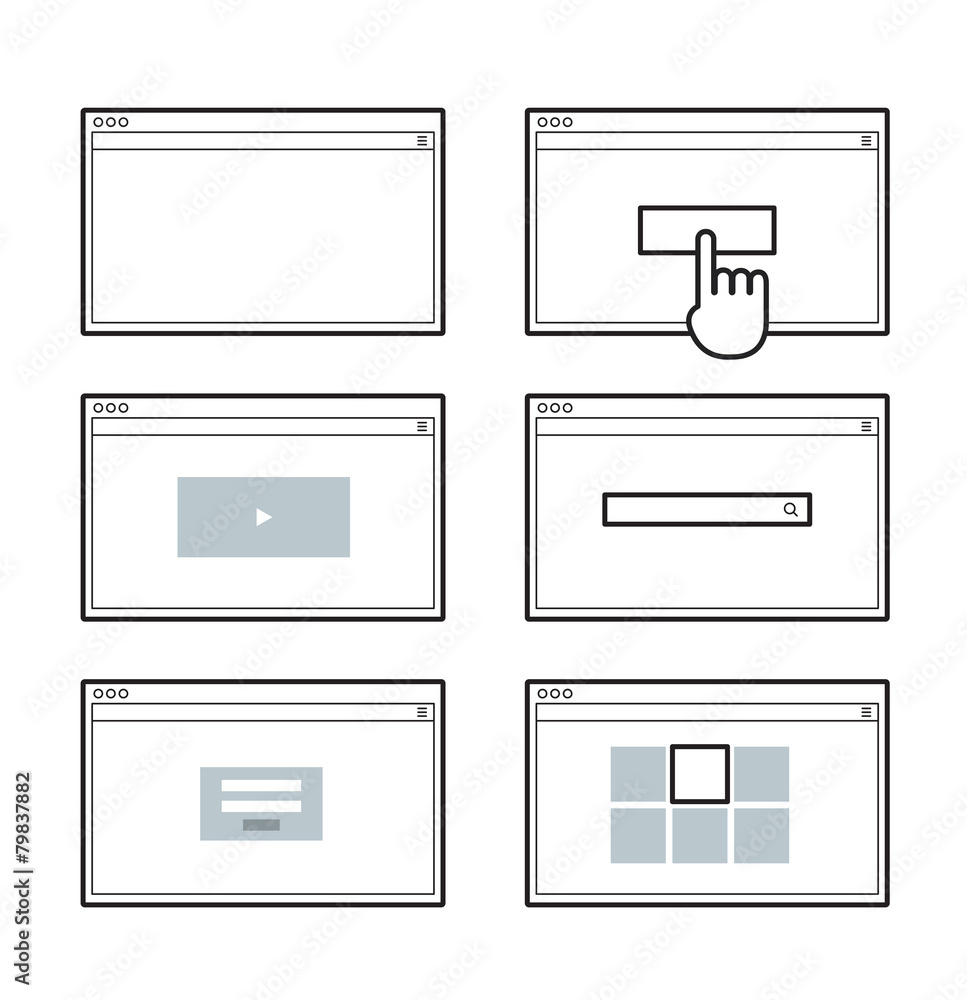 Aufkleber opened browser window template. past your content into it. web s