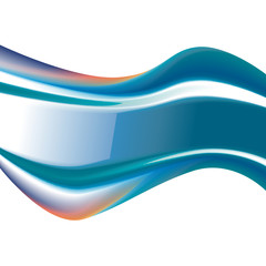 Abstract blue wave. Raster 6