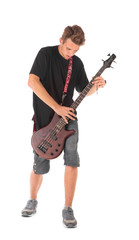 Naklejka premium Bass guitarist.
