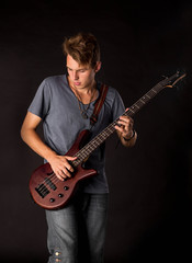 Obraz premium Bass guitarist.
