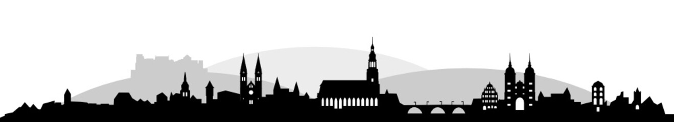 Fototapeta premium Skyline Heidelberg