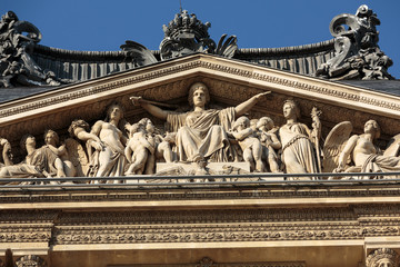Obraz premium Paris - Architectural fragments of Louvre building.