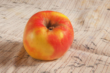 apple on a textile background