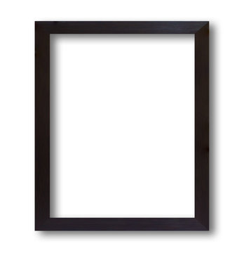 Black wood frame isolated on white background
