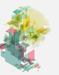 abstract  technology colorful geometry  vector background