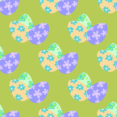 Easter egg seamless vector pattern.