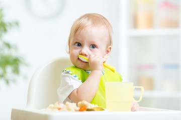 child eating healthy food
