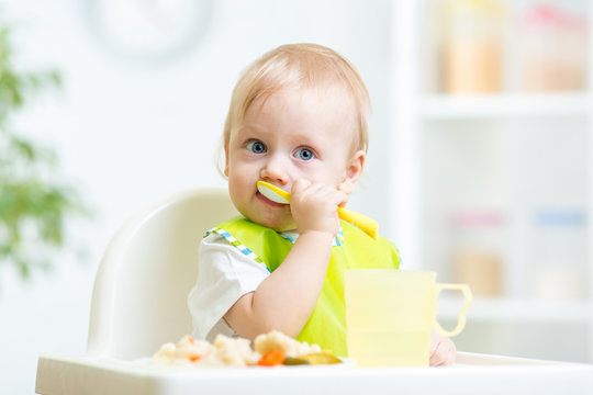 child eating healthy food