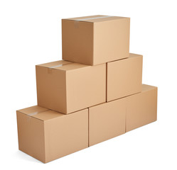 box package delivery cardboard carton stack