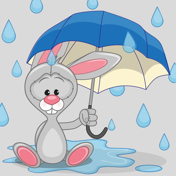 Bunny with umbrella