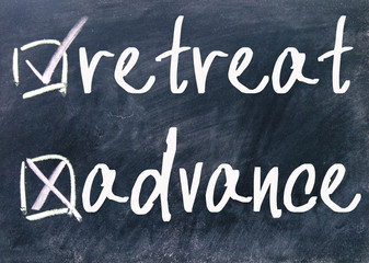 retreat and advance choice on blackboard