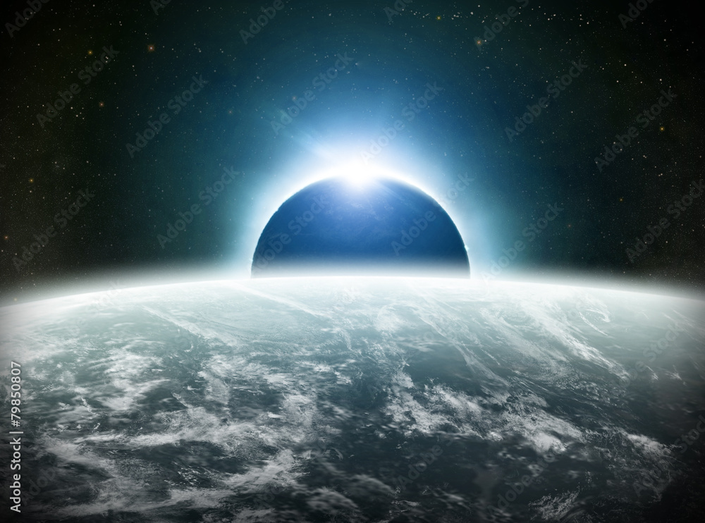 Canvas Prints eclipse on the planet earth
