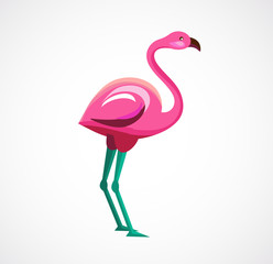 Pink Flamingo icon and illustration