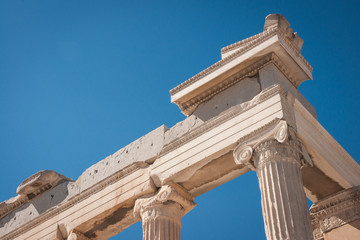 Ruins of the ancient Acropolis in Athens