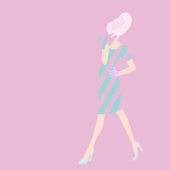 Young stylish  woman and  clothes Collection, spring,, summer