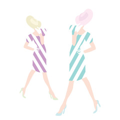 Fototapeta premium Young stylish woman and clothes Collection, spring,,= summer